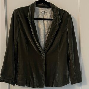 Green Velvet Blazer